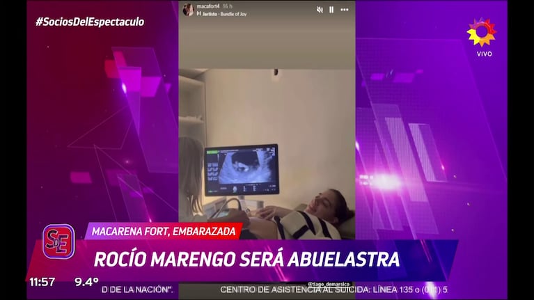 La hija de Eduardo Fort será madre (Foto: captura de Socios del Espectáculo).