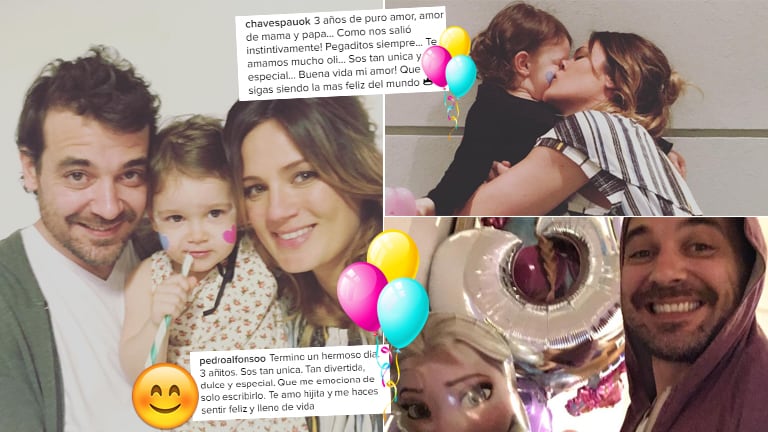 La hija de Paula Chaves y Pedro Alfonso cumplió tres años (Foto: Instagram)