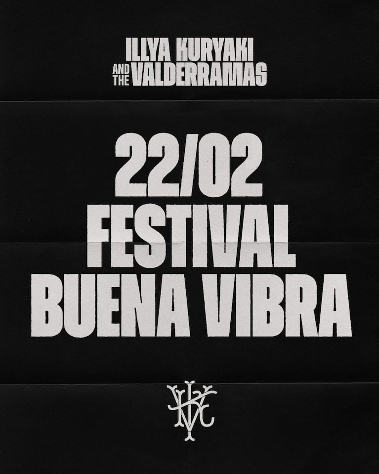 "La icónica dupla conformada por Dante Spinetta y Emmanuel Horvilleur, más conocida como Illya Kuryaki & The Valderramas, vuelve a los escenarios por única vez", anunció el Festival Buena Vibra