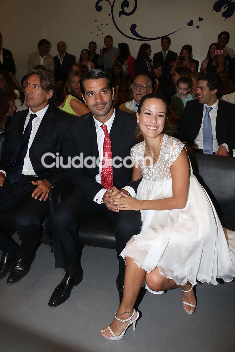 La intimidad del civil de Luli Fernández y Cristian Cúneo Libarona. (Foto: Movilpress)