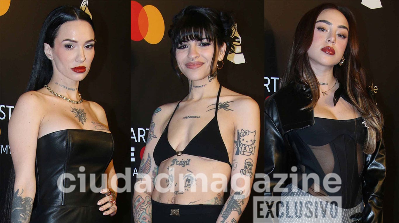 La Joaqui, Cazzu y Nicki Nicole en los premios Latin Grammy Award for Best New Artist (fotos: Movilpress).