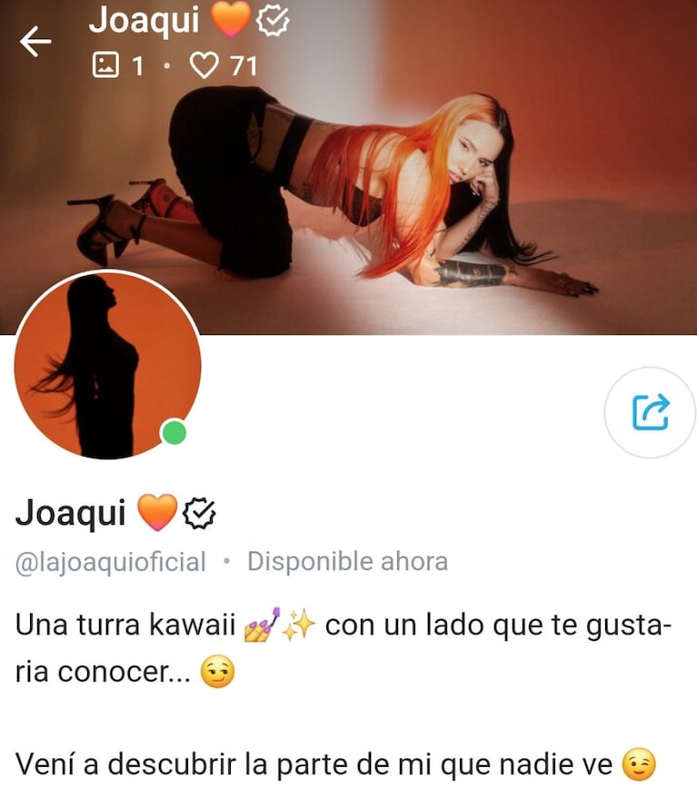 La Joaqui se abrió un OnlyFans.