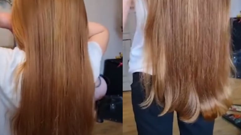 La longitud del cabello de esta niña le ha hecho ganarse el apodo de mini Rapunzel