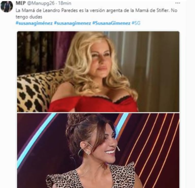 La mamá de Leandro causó furor en las redes.