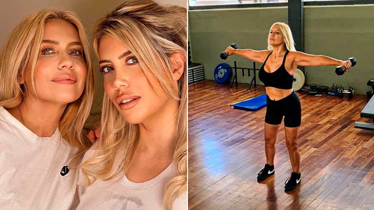 La mamá de Wanda Nara mostró cómo cuida su físico en el gimnasio