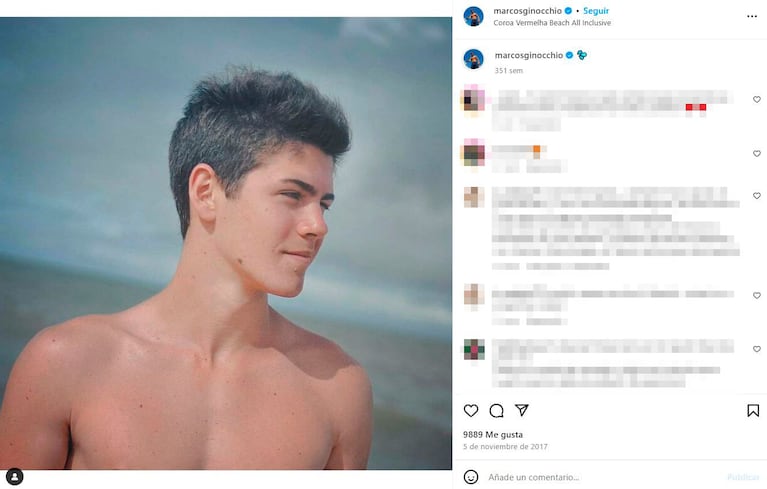 La metamorfosis de Marcos Ginocchio en fotos: desde su niñez en Salta hasta Gran Hermano