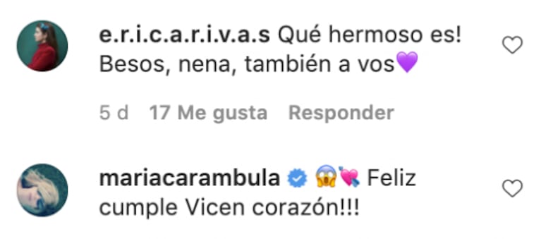 La Negra Vernaci le dedicó un conmovedor mensaje a su hijo Vicente por sus 18 años: "Todo tiene sentido desde que nació"