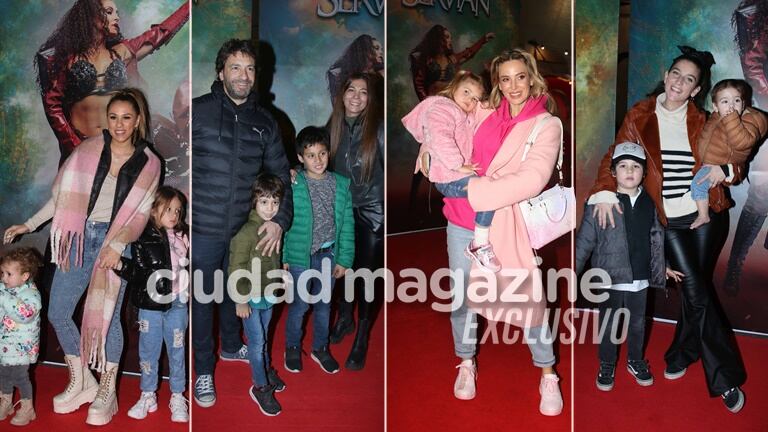 La noche de circo de los famosos con sus hijos (Fotos: Movilpress)