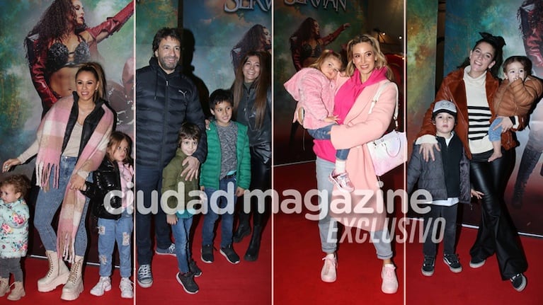 La noche de circo de los famosos con sus hijos (Fotos: Movilpress)