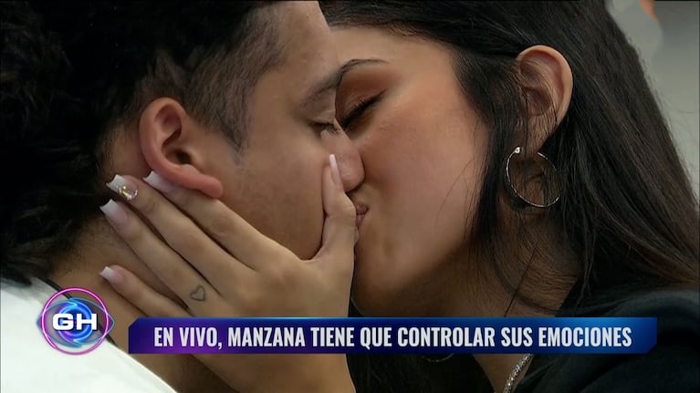 La novia de Manzana entró a la casa de Gran Hermano y revolucionó a todos con sus besos: “Te comió”