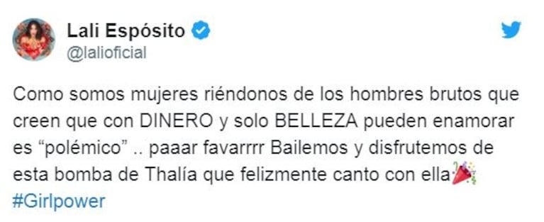 La opinión de Jimena Barón sobre Lindo pero bruto, la canción de Lali Espósito con Thalia que generó polémica