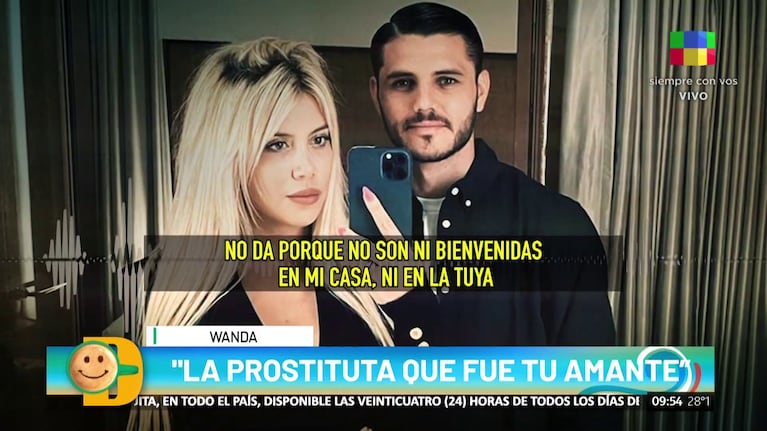 La picante llamada que habrían tenido Wanda Nara y Mauro Icardi.