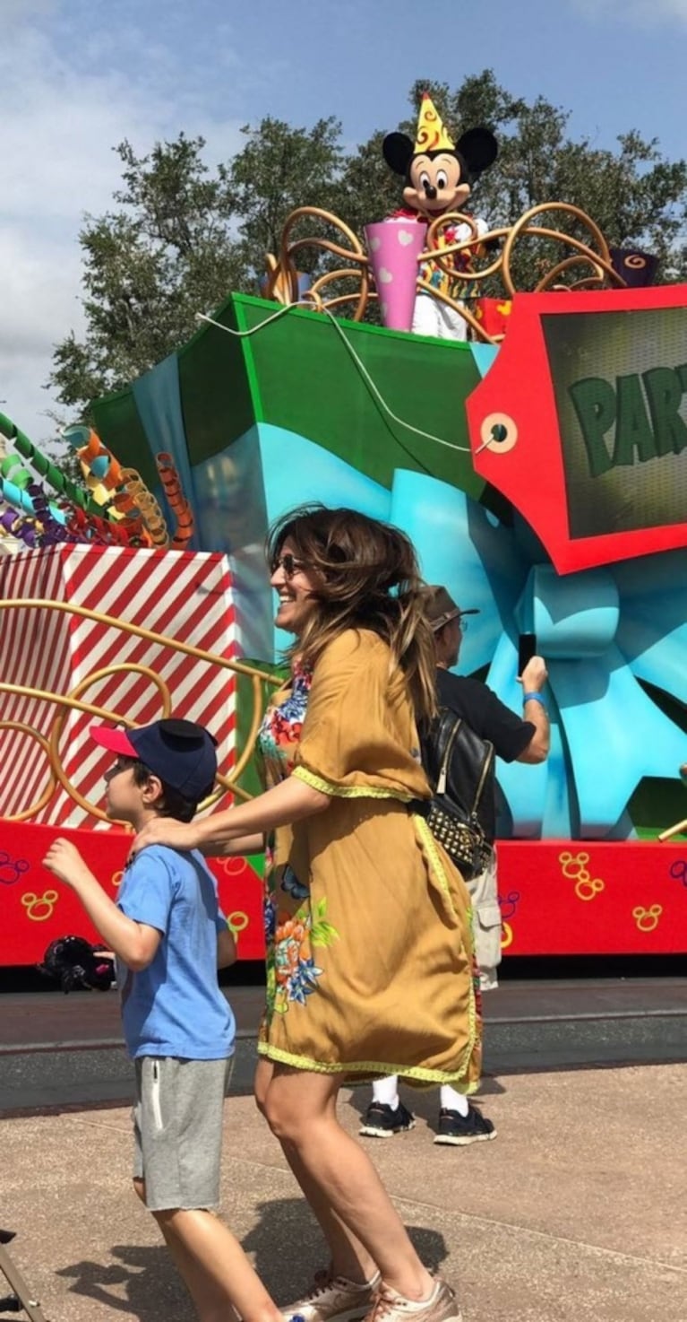 La postales de las vacaciones familiares de Maju Lozano con su hijo ¡y su exmarido! en Disney: "El tiempo lo cura todo"