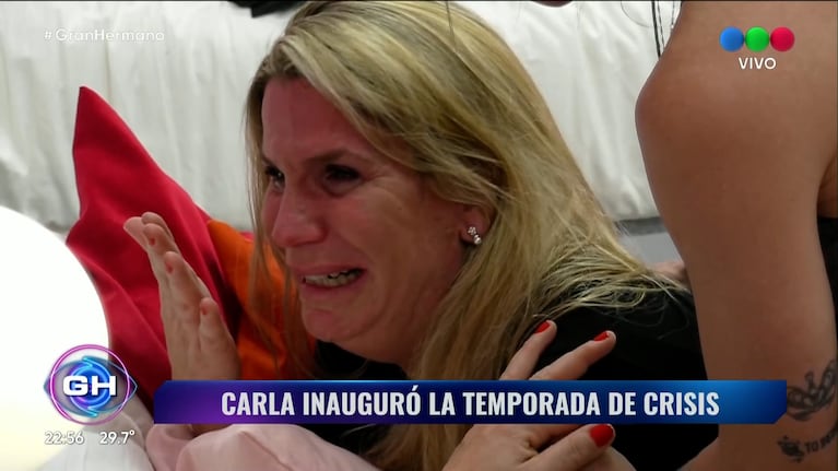 La primera crisis de llanto en Gran Hermano 2023: Carla De Stefano se quebró a 24 horas de entrar al reality