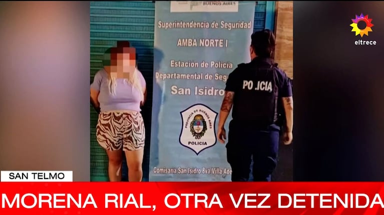 La primera foto de Morena Rial detenida en la comisaría de San Telmo