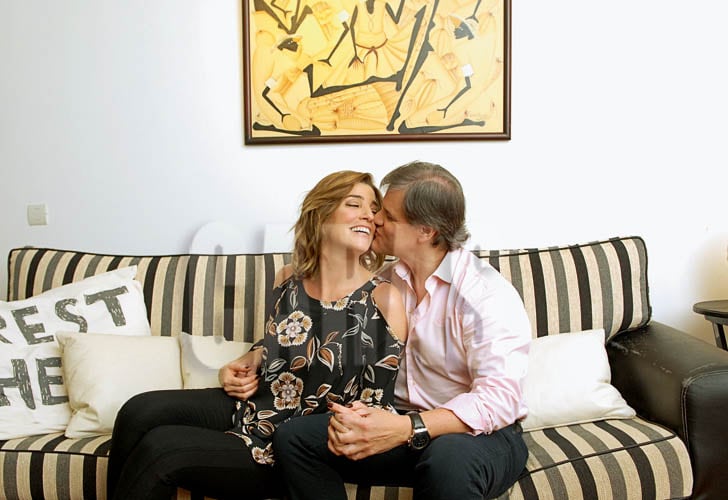 La producción de fotos de Débora Pérez Volpin y su familia desde su casa