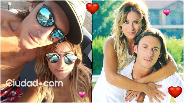 La producción de fotos de Marcela Tauro con su joven novio (Fotos: Ciudad.com y revista Caras)