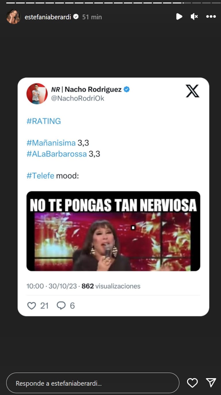 La provocación de Estefi Berardi a Telefe tras el éxito de Mañanísima en su debut en eltrece