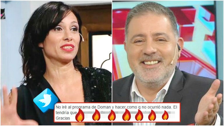 La reacción de Érica García tras ser invitada por Doman a un mano a mano en su nuevo programa (Fotos: Web) 