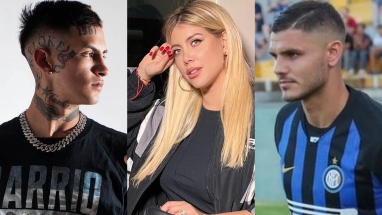 La reacción de L-Gante al ver a Wanda Nara nuevamente con Mauro Icardi (Fotos: Web)