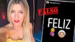 La reacción de Laurita Fernández luego de que una cuenta falsa de su mamá anunciara su embarazo