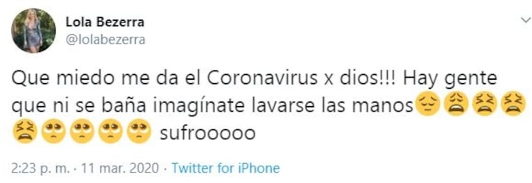 La reacción de los famosos en las redes luego de que la OMS declarara al coronavirus como una pandemia