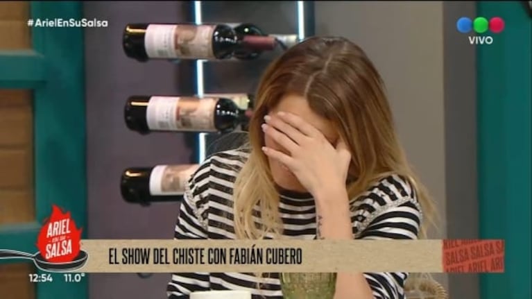 La reacción de Mica Viciconte tras escuchar a Fabián Cubero contar un chiste en su trabajo