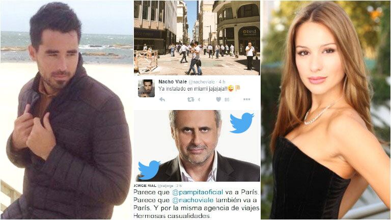 La reacción de Nacho Viale tras los rumores de que se iba a Miami y el pícaro tweet de Jorge Rial (Fotos: Web)