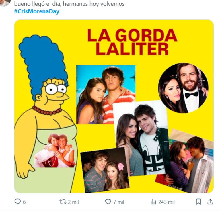 La reacción de Peter Lanzani a sus memes por el Cris Morena Day