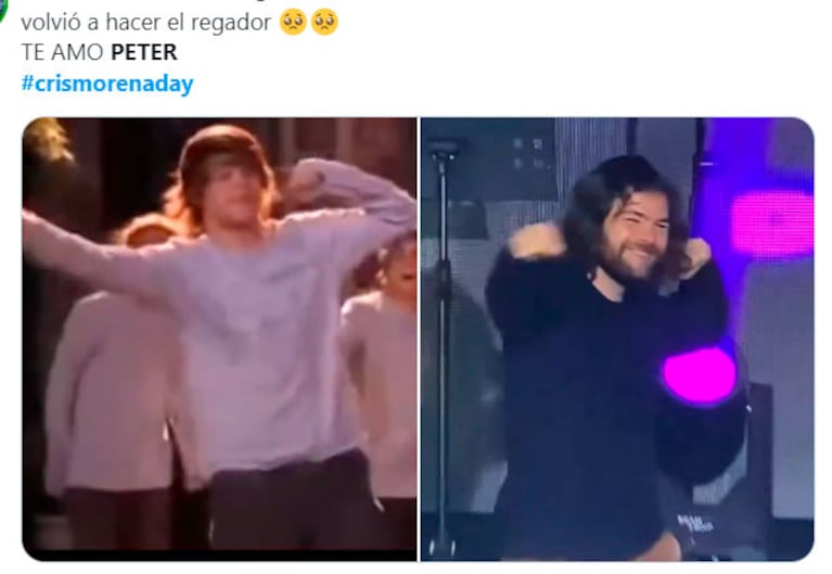 La reacción de Peter Lanzani a sus memes por el Cris Morena Day