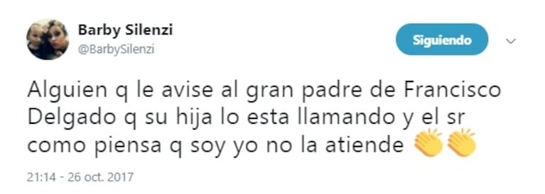 La respuesta (¡con foto incluida!) de Francisco Delgado luego de que Barby Silenzi le dijera que es "lo peor" como padre