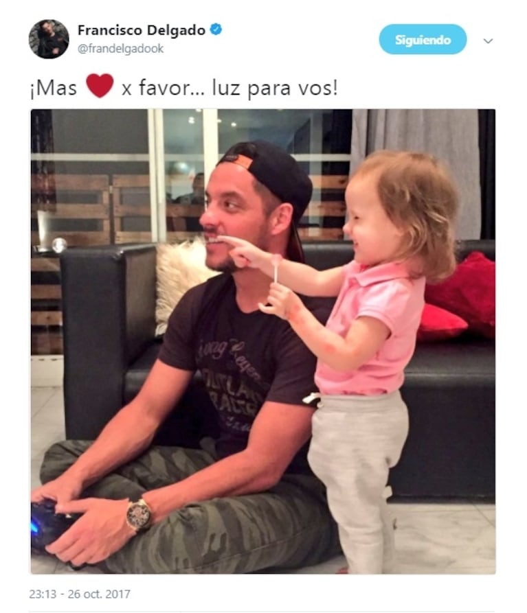 La respuesta (¡con foto incluida!) de Francisco Delgado luego de que Barby Silenzi le dijera que es "lo peor" como padre