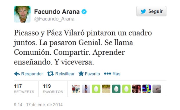 La respuesta de Facundo Arana a Julio Chávez. (Captura: @Facundo_Arana)