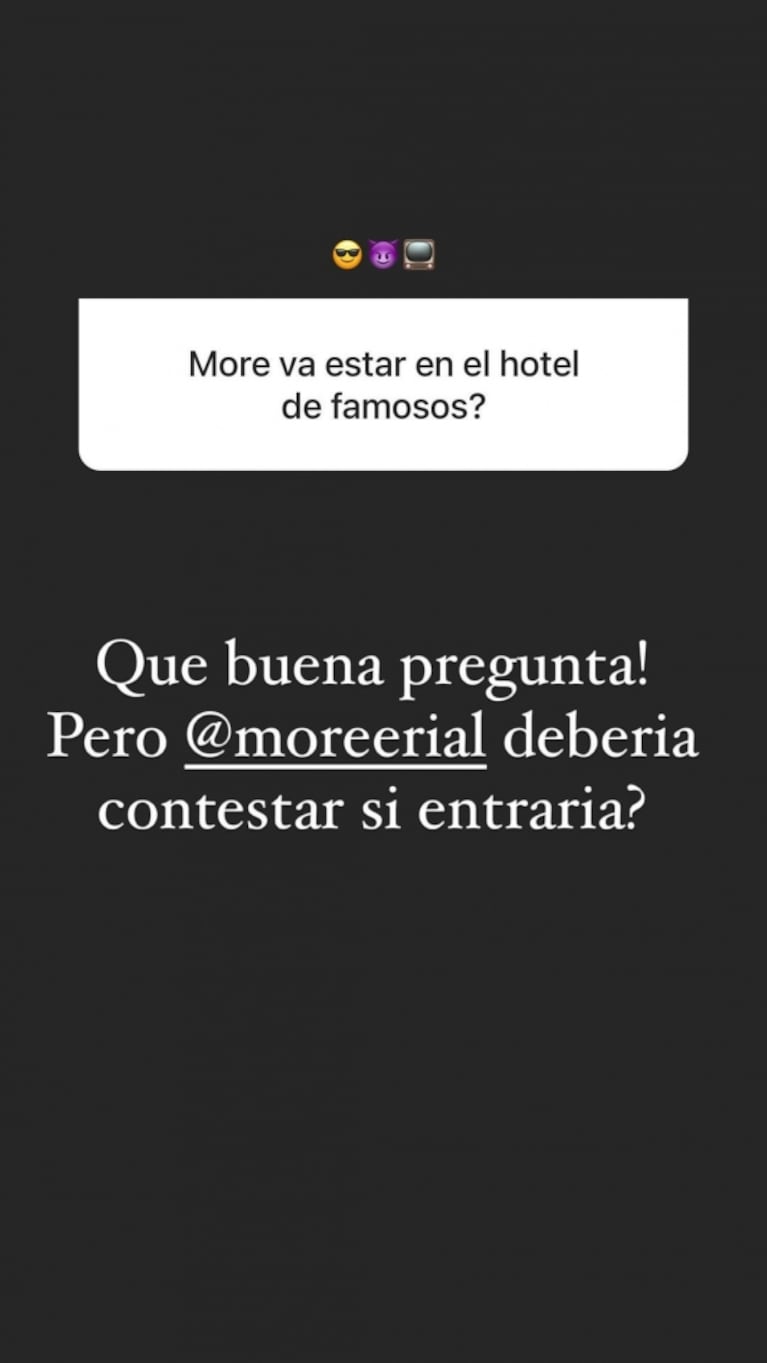 La respuesta de More Rial ante la posibilidad de participar de El hotel de los famosos: "Espero que tengan mi celular"