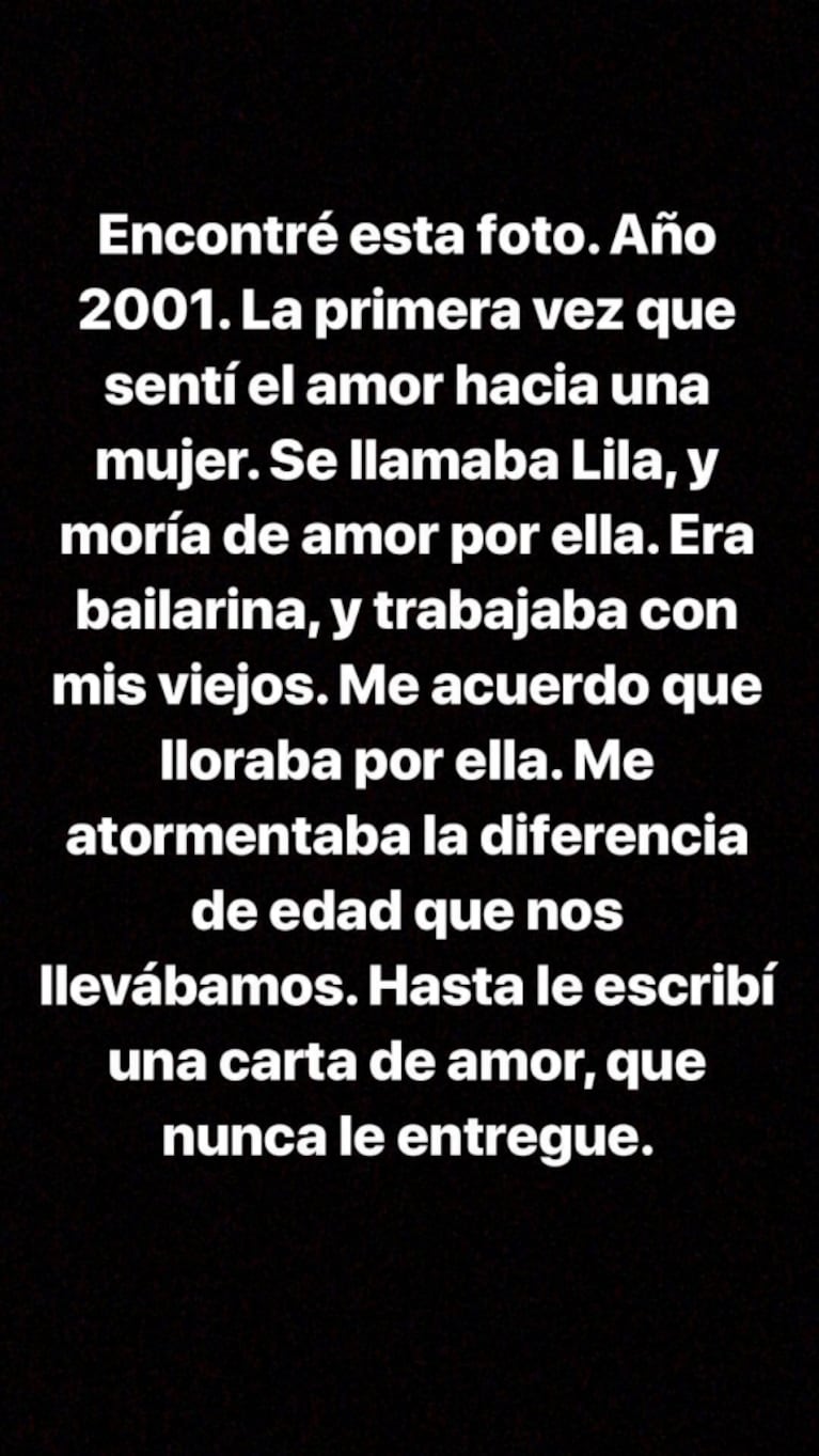 La romántica confesión de Fede Bal… ¡a su primer amor de la infancia: "Era bailarina y lloraba por ella"