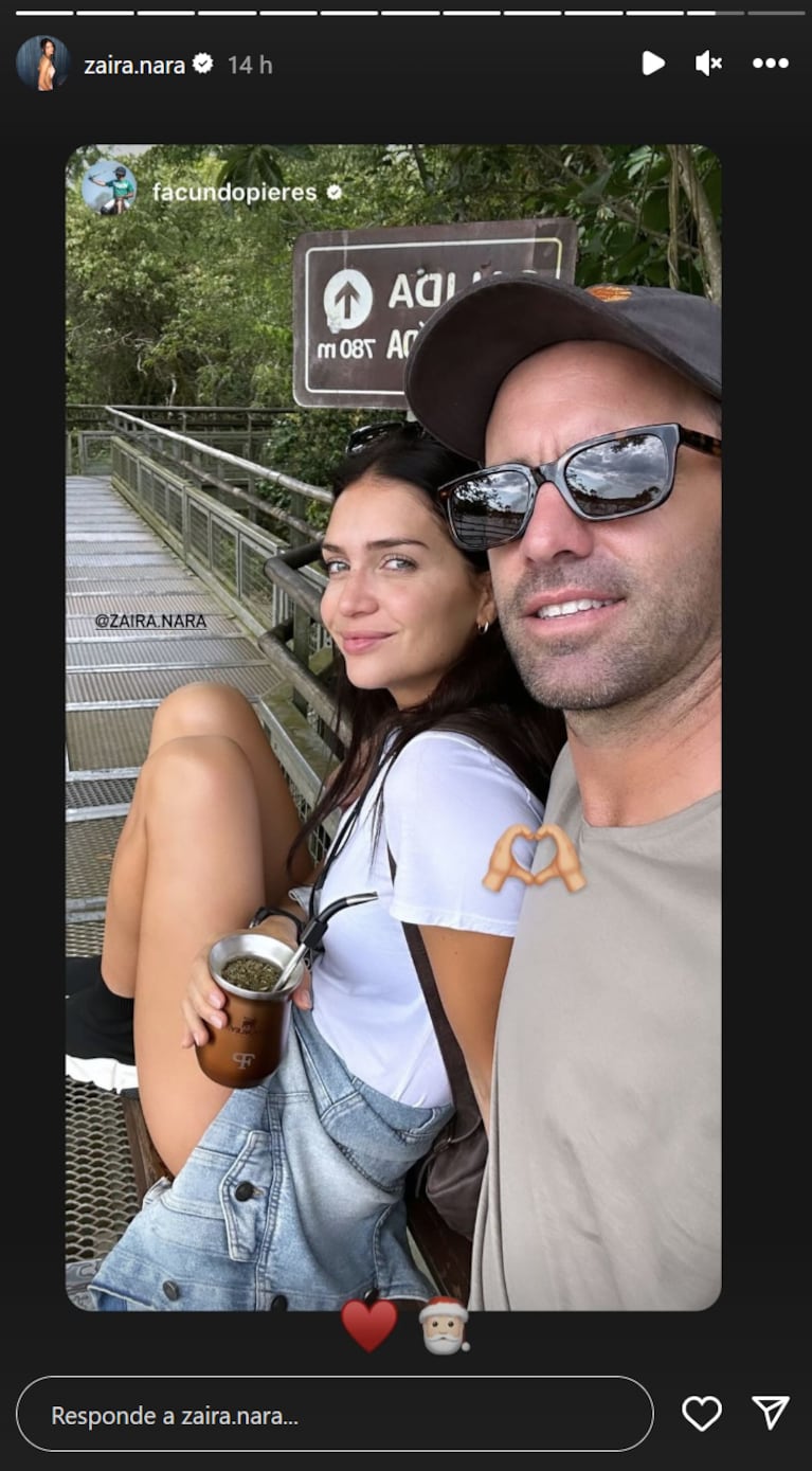 La romántica foto de Zaira Nara y Facundo Pieres en sus vacaciones