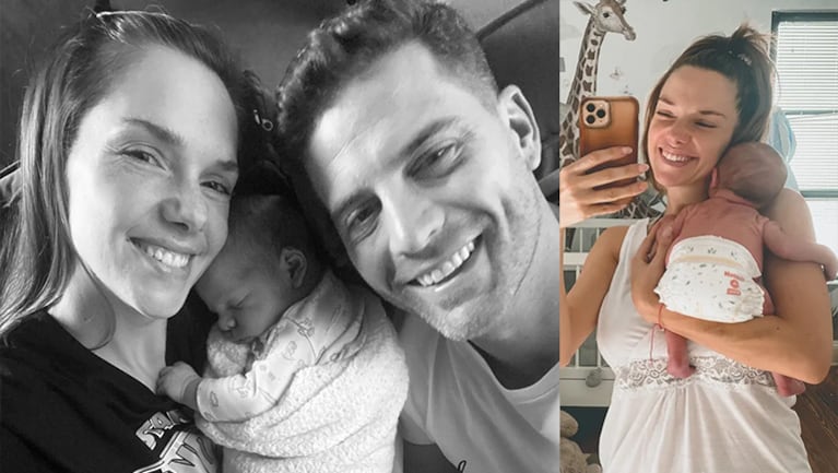 La selfie más dulce de Julieta Nair Calvo con su marido y su hijo.