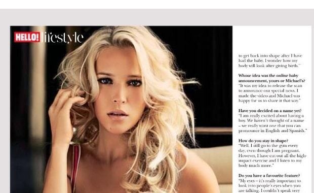 La sensual producción de fotos de Luisana Lopilato (Foto: revista ¡Hello!).