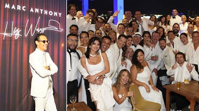 La súper fiesta de gala de Marc Anthony por sus 50 años: las fotos de su exclusiva white party