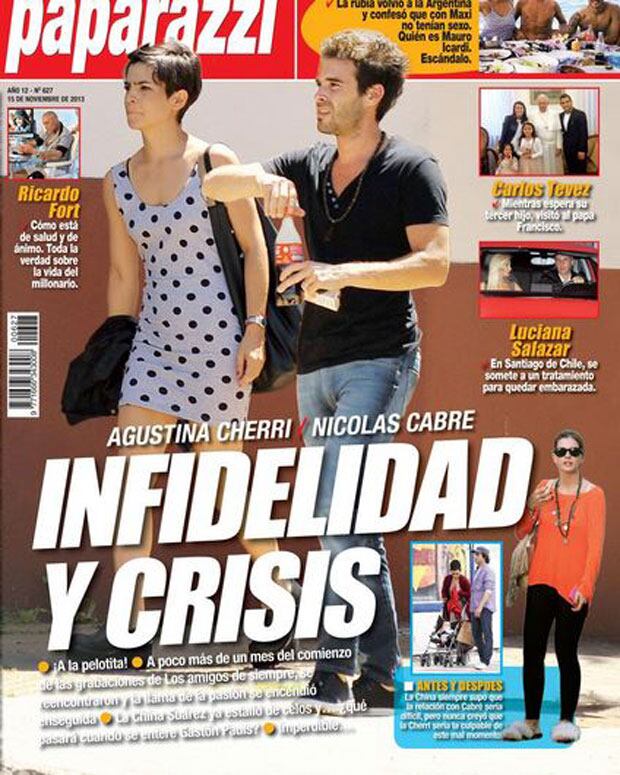 La tapa de Paparazzi sobre Cabré y Cherri (Foto: Paparazzi).