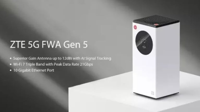 La tecnología FWA Gen 5 de ZTE debuta con soporte para WiFi 7