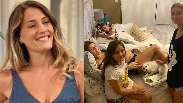 La tierna foto de Mica Viciconte con las hijas de Fabián Cubero y Nicole Neumann a días de dar a luz.