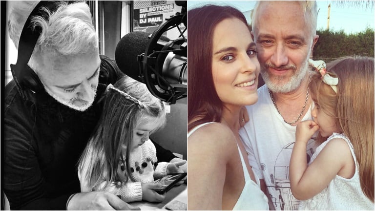 La tierna postal de Andy Kusnetzoff con su hija en la radio (Fotos: Instagram)