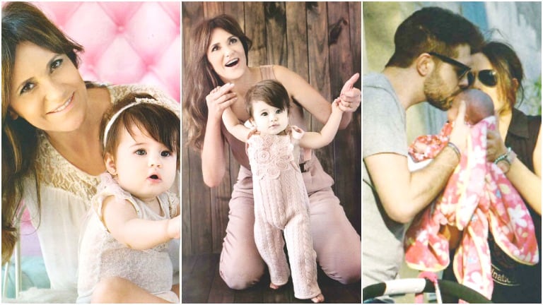 La tierna producción de fotos de Fernanda Callejón con su hija Giovanna (Fotos: revista Gente)