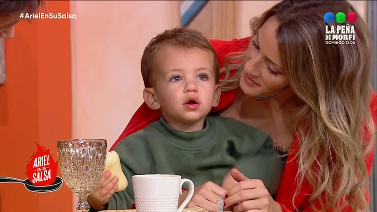 La tierna reacción de Luca, el hijo de Mica Viciconte y Fabián Cubero, al verse en la tele: “Está anonadado”