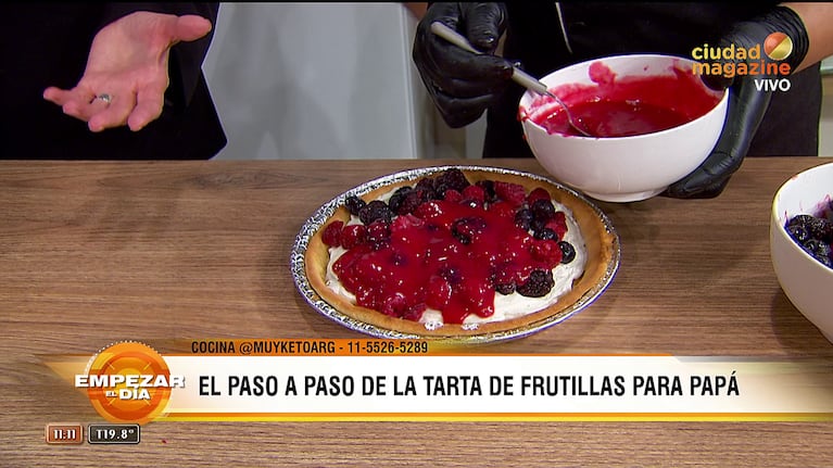 La torta de frutos rojos saludable para el Día del Padre de Empezar el Día.