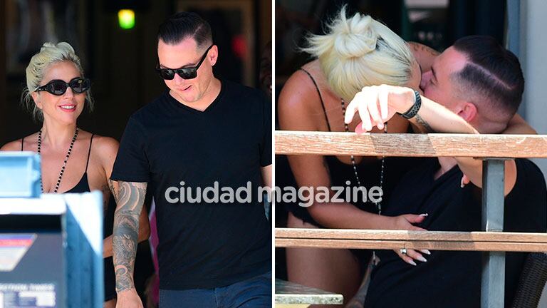 Lady Gaga y Dan Horton, a los besos. (Foto: Grosby Group)