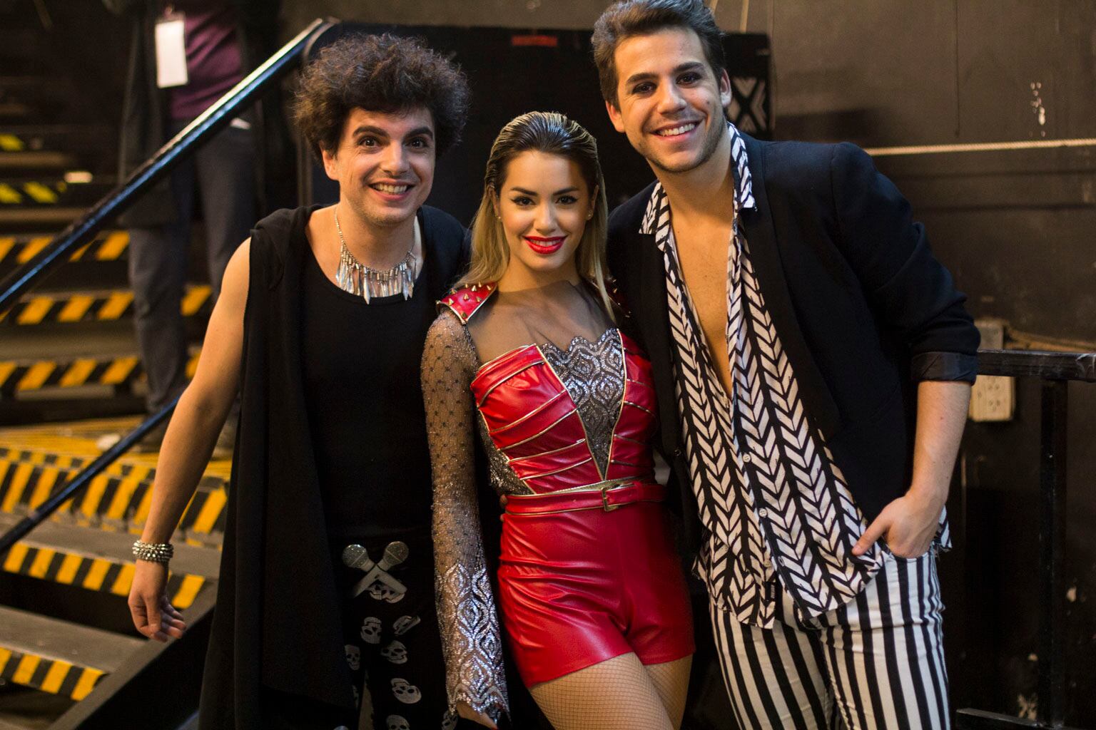 Lali, Ale Sergi y Fernande Dente, en el backstage. (Foto: prensa Kocawa)