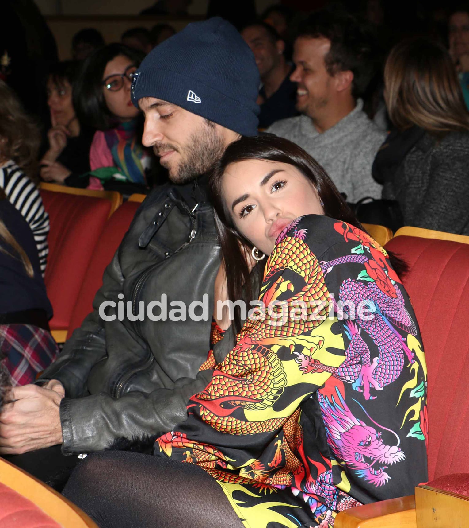 Lali con Santiago Mocorrea en la avant premiere de Claudia (Foto: Movilpress)