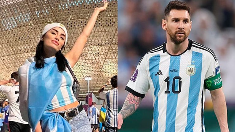 Lali Espósito bancó a Leo Messi. 